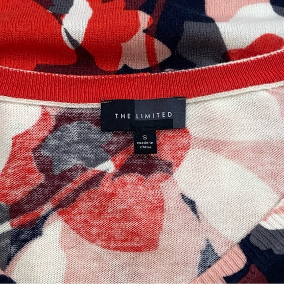 The Limited Floral Multi-Colored V-Neck Knit Lightweight Top - Women’s Small - Picture 8 of 11